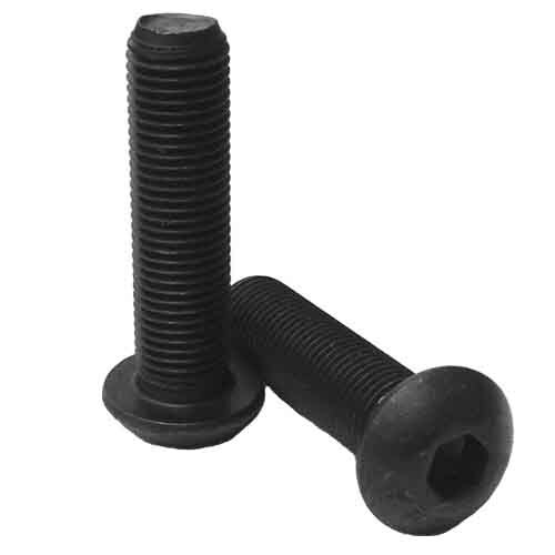 BSCSF0102 #10-32 X 2" Button Socket Cap Screw, Fine, Alloy, Black Oxide