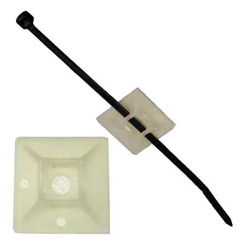 CTB34N 3/4" Nylon Cable Tie Base, Adhesive Backed