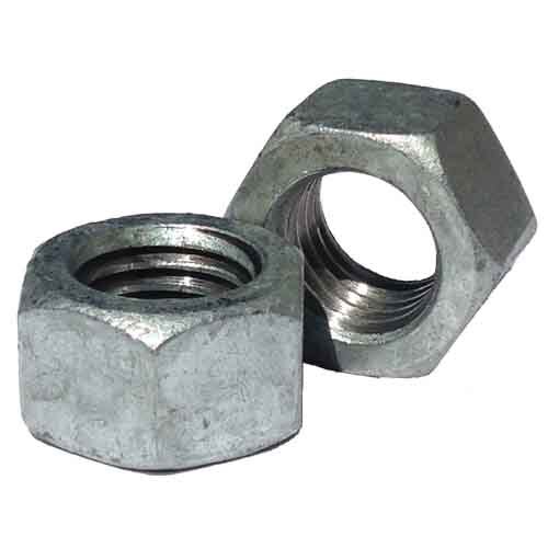 HN114G 1-1/4"-7  Finished Hex Nut, Low Carbon, Coarse, HDG