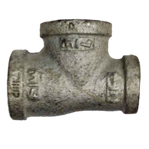 RED3T112114114G 1-1/2" X 1-1/4" X 1-1/4" Reducing Tee (3 sizes), Malleable 150#, Galvanized