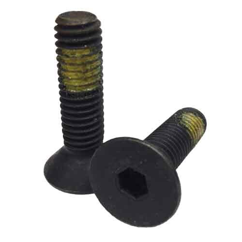 FSCS38114NPA 3/8"-16 X 1-1/4" Flat Socket Cap Screw, w/Nylon Patch, Coarse, Alloy, Black Oxide