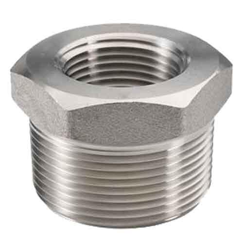 HXBU214FT3S316 2" X 1/4" Hex Bushing, Forged, Threaded, Class 3000, T316/316L Stainless