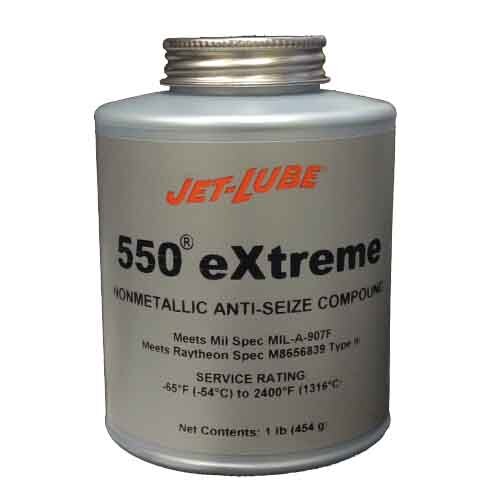JETLUBE Jet Lube 550 Extreme, Non-Metallic Anti-Seize Compound, 1 Lb.Brush Top Can (47104)