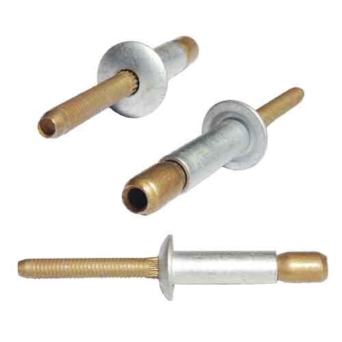 SB86KL 1/4" X 0.080-0.375" Grip Range, Structural Blind Rivet, Klik-Lock, (3/8" Grip; 1" OAL), All Steel