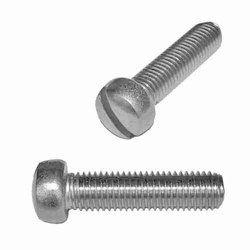 FIMSF01012S #10-32 X 1/2" Fillister Head, Slotted, Machine Screw, Fine, 18-8 Stainless