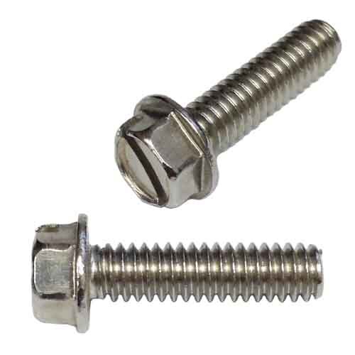 HWHMSF01038S #10-32 x 3/8" Hex Washer Head, Slotted, Machine Screw, Fine, 18-8 Stainless