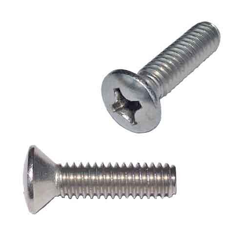 OPMC614S #6-32 x 1/4" Oval Head, Phillips, Machine Screw, Coarse, 18-8 Stainless