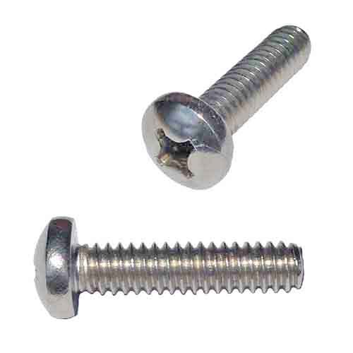PPMSF010716S #10-32 x 7/16" Pan Head, Phillips, Machine Screw, Fine, 18-8 Stainless