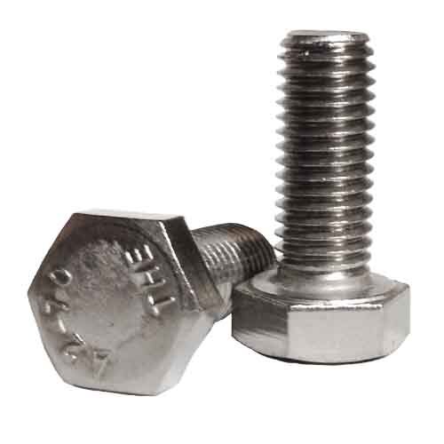 MHC202570SFT M20-2.5 X 70 mm  Hex Cap Screw, Coarse, DIN 933 (FT), 18-8 (A2) Stainless