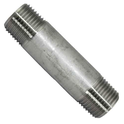 NIPW12112S40S316 1/2" x 1-1/2" Pipe Nipple, TBE, Welded, Schedule 40, 316L Stainless