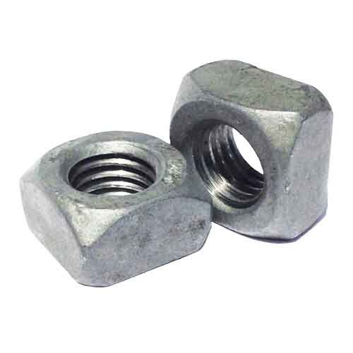 SQN38G 3/8"-16 Square Nut, Grade 2, Low Carbon, Coarse, HDG