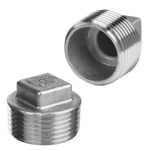 SQPP114S 1-1/4" Square Head Pipe Plug, 150#, Threaded, T304 Stainless