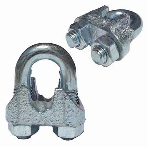 WRC58M 5/8" Wire Rope Clip, Malleable, Zinc