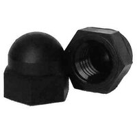 1/2"-13 Acorn Nut, Coarse, Nylon, Black