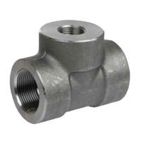1-1/2" X 1" Reducing Tee, Forged Steel, Threaded, Class 3000