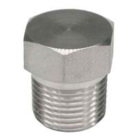 HHP12FT3S316 1/2" Hex Head Plug, Forged, Threaded, Class 3000, T316/316L Stainless