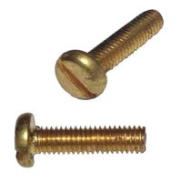 BMSF010114B #10-32 x 1-1/4" Binder Head, Slotted, Machine Screw, Fine, Brass