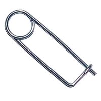 0.177"  X 3" Safety Pin, Coiled Tension, (5.596" OAL), HD Spring Wire, Zinc