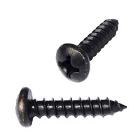 PPTS834BZ #8 X 3/4" Pan Head, Phillips, Tapping Screw, Type A, Black Zinc